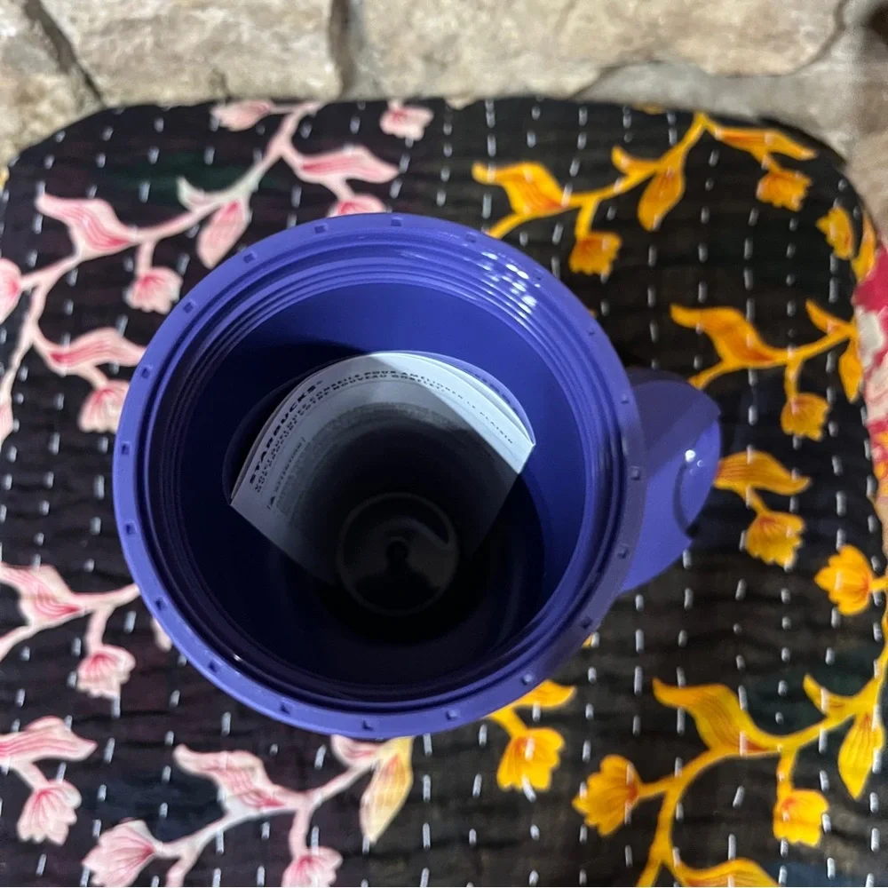 STARBUCKS KITCHEN NWT 2025 Purple Recycled Plastic Triangle Tumbler 16oz 473ML